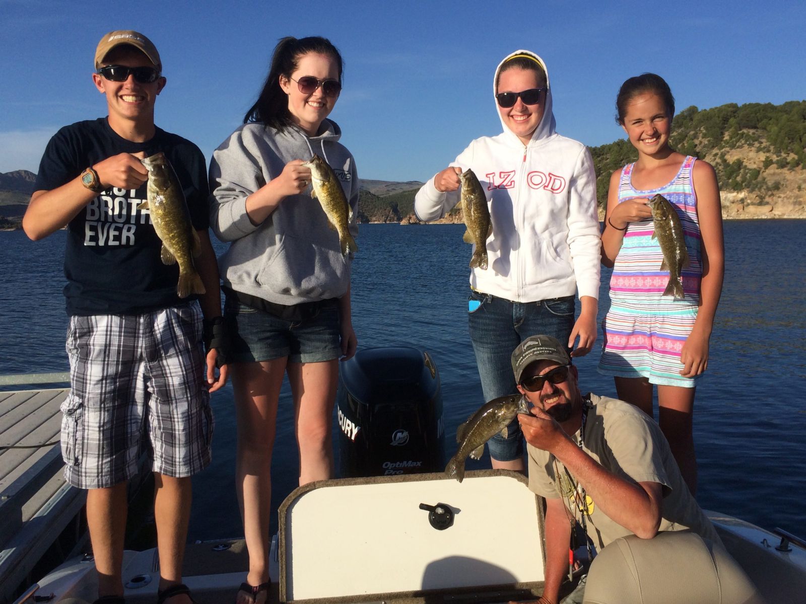 Small mouth fishing on Flaming Gorge